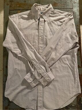 Polo by Ralph Lauren Classic White Shirt with Pink & Navy Check Button Down